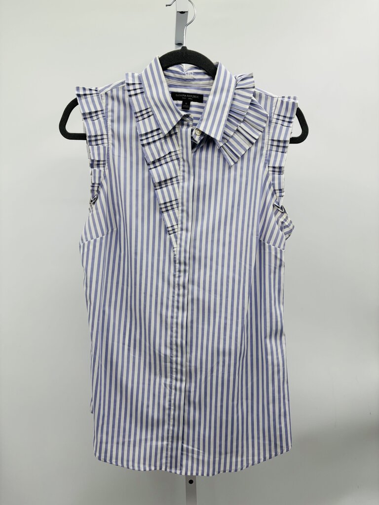 Banana Republic Blouse Blue White 8