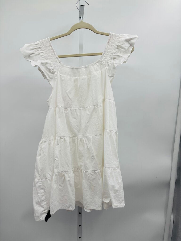 Peach Love Dress White S