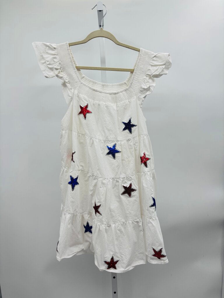 Peach Love Dress White S