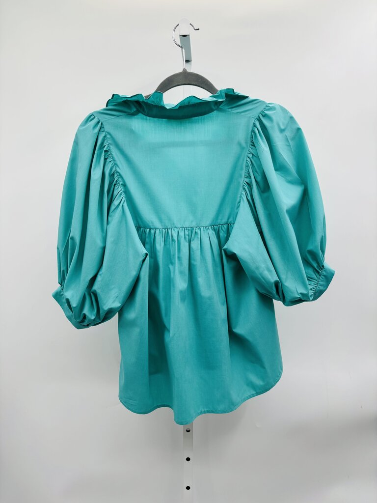 Jade Melody Tam Blouse Blue XS