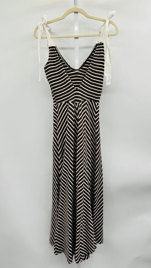 free-est Maxi Dress Brown White XS