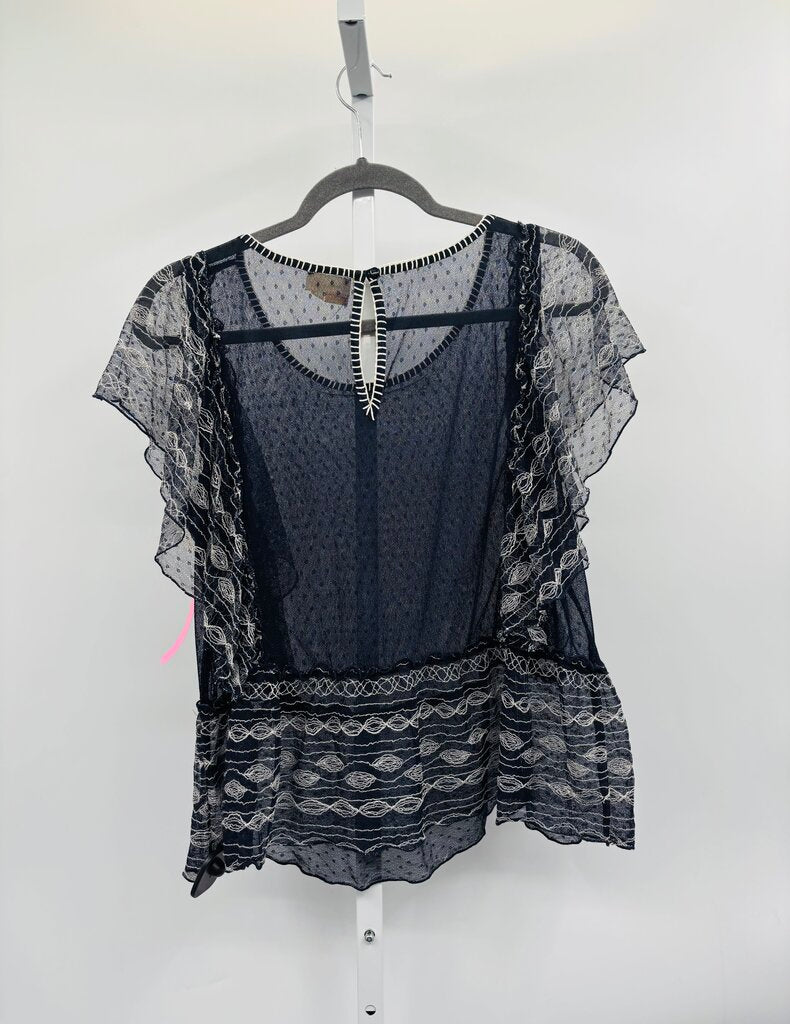 Meadow Rue Blouse Navy L