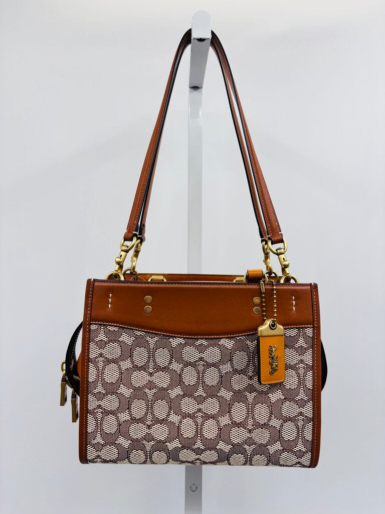 Coach Handbag Beige Signature