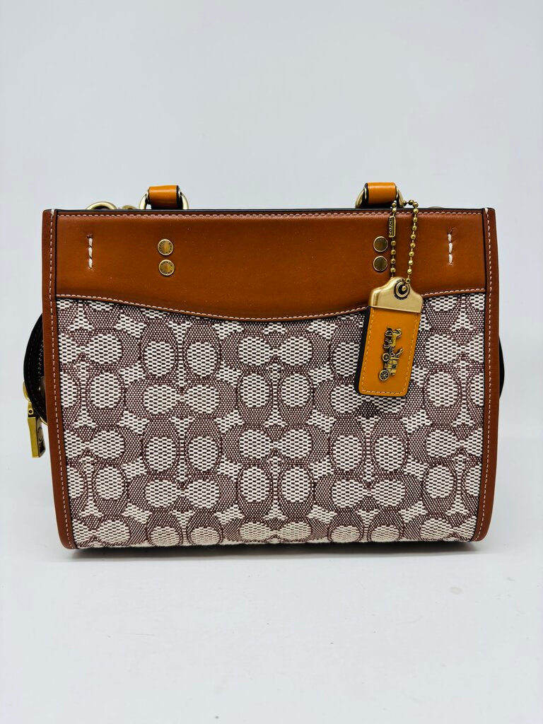 Coach Handbag Beige Signature