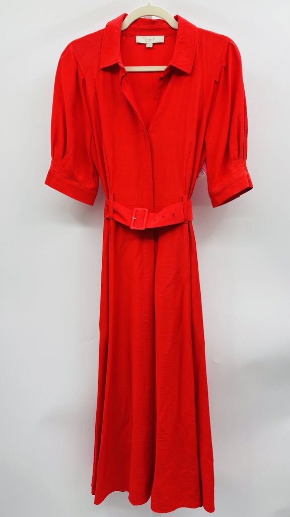 Loft Maxi Dress Red 4