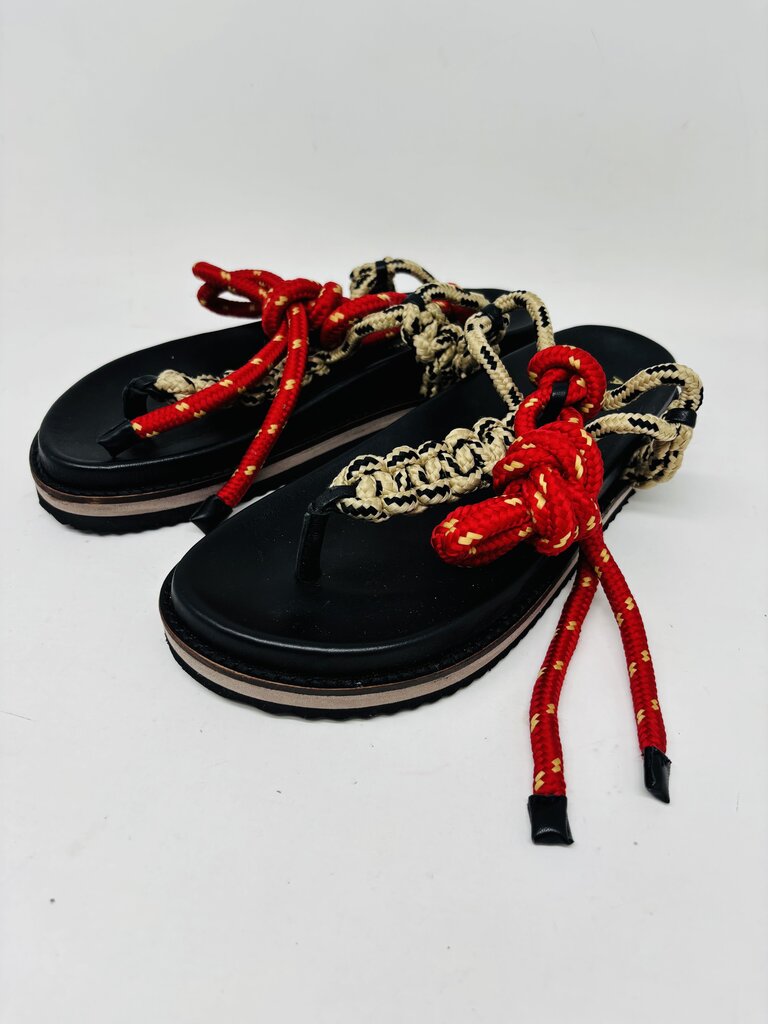 Anthropologie Sandals Red 6.5