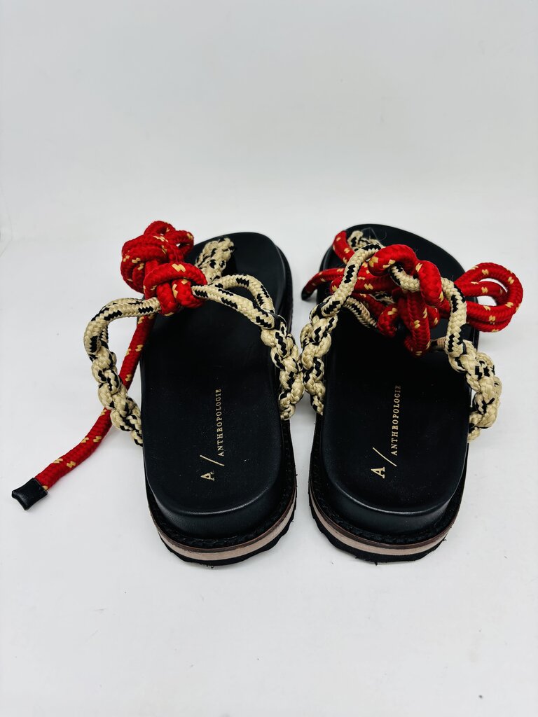 Anthropologie Sandals Red 6.5