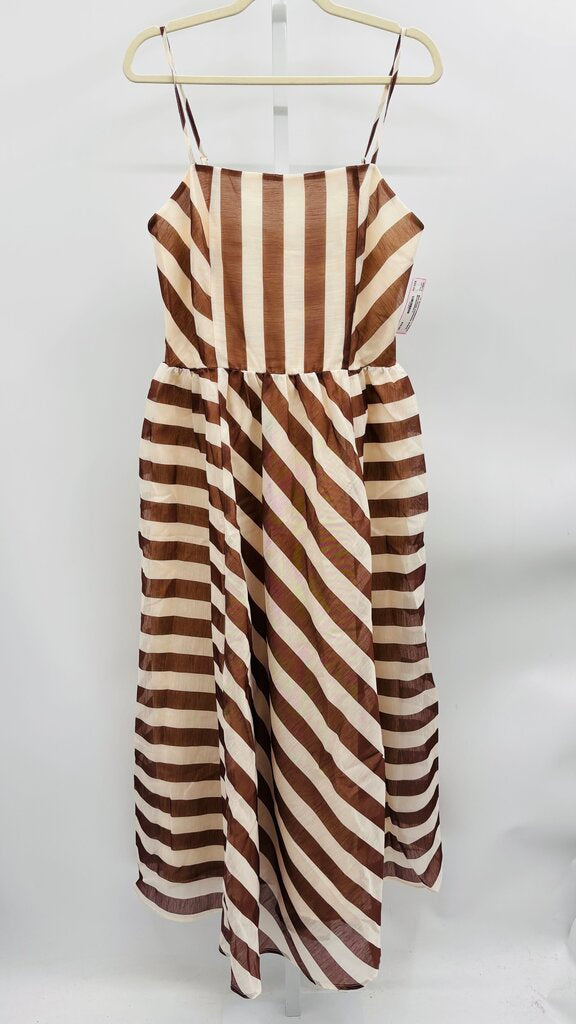 Commense Maxi Dress Brown/White L