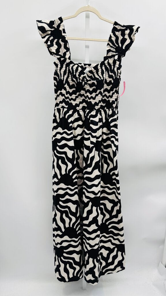 Loft Maxi Dress Black White L