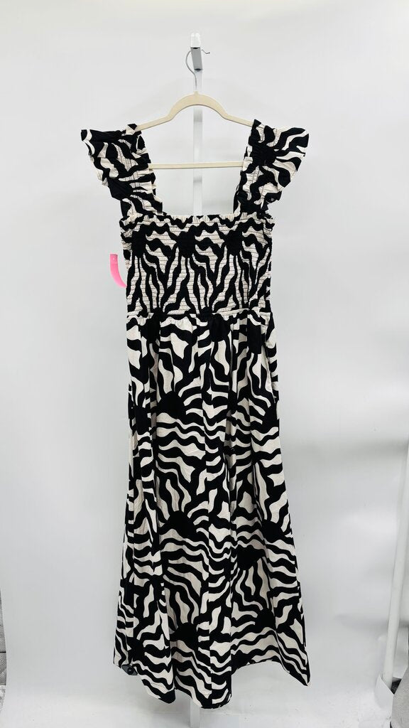 Loft Maxi Dress Black White L