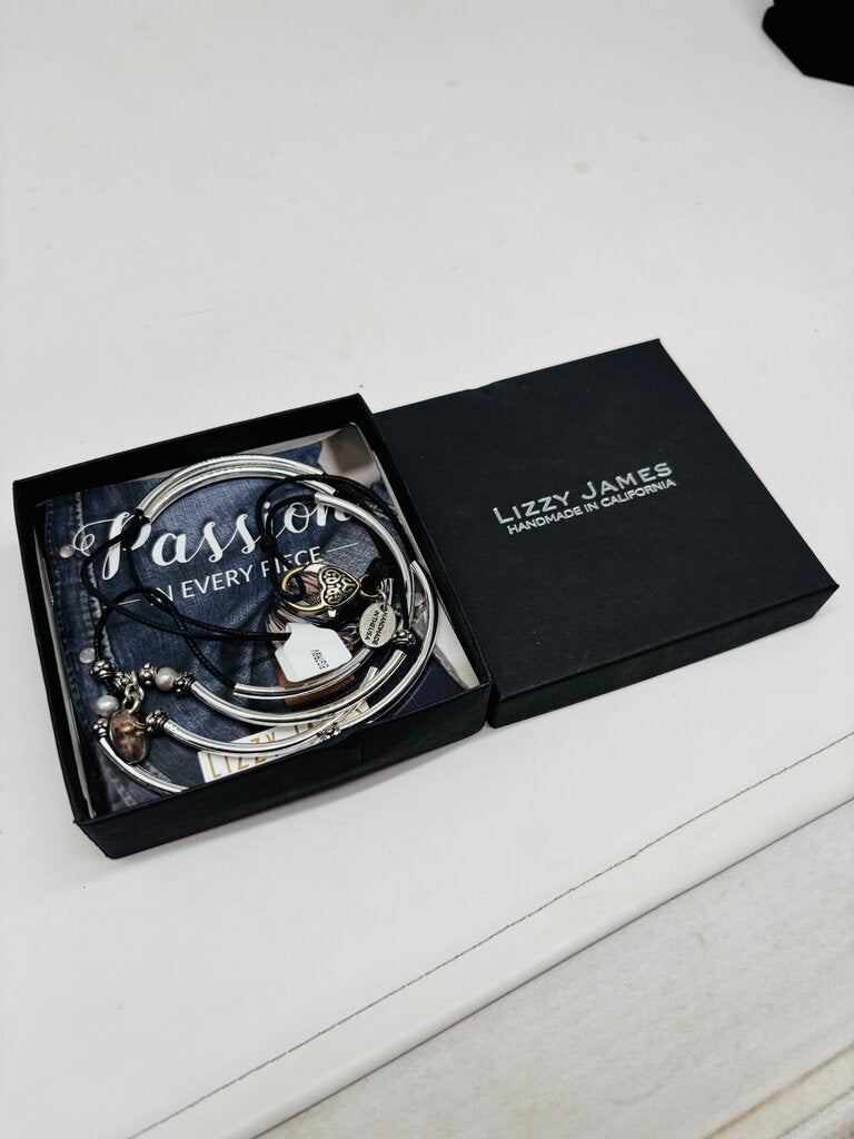 Lizzy James Necklace Silver/Black