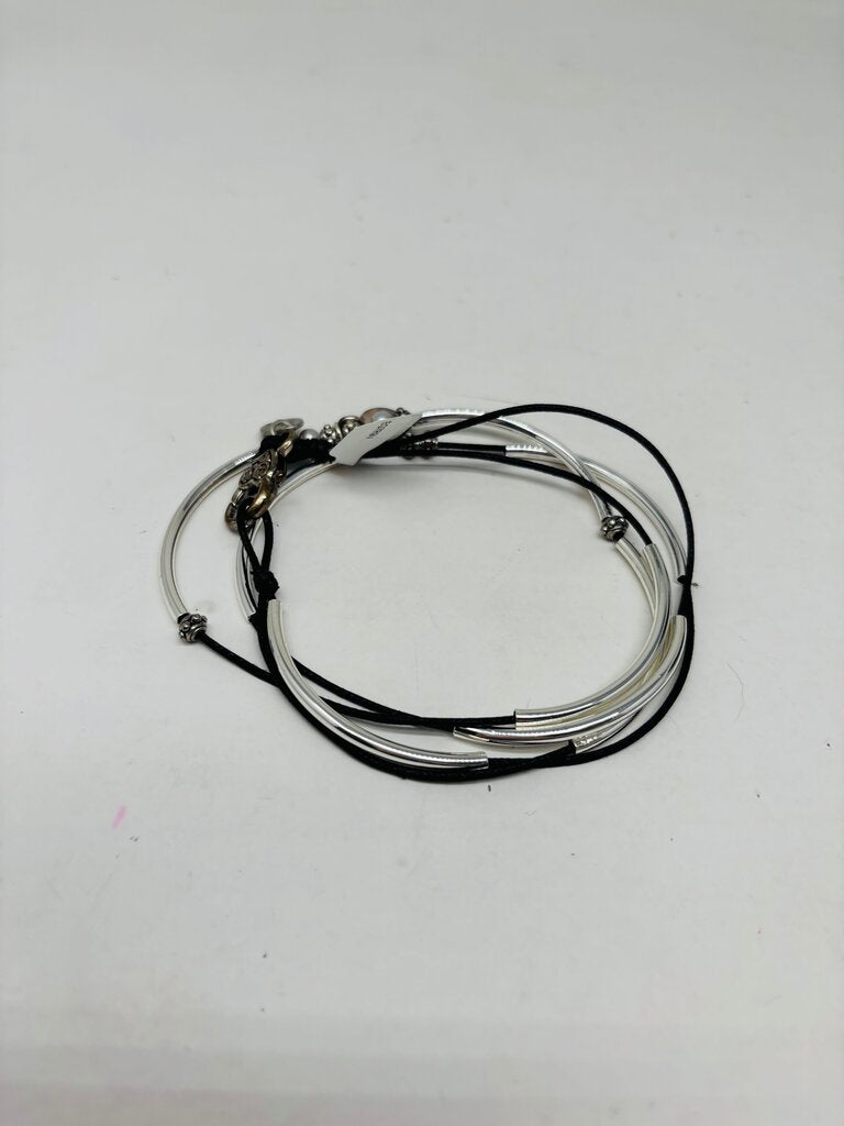 Lizzy James Necklace Silver/Black