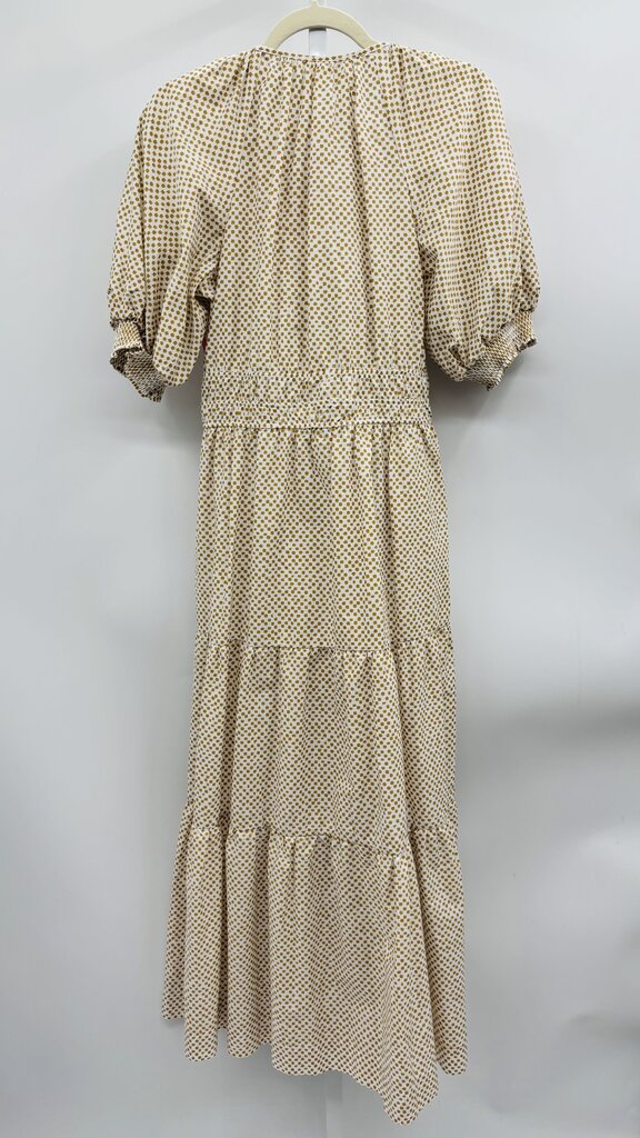 Anthropologie Maxi Dress White/Tan L