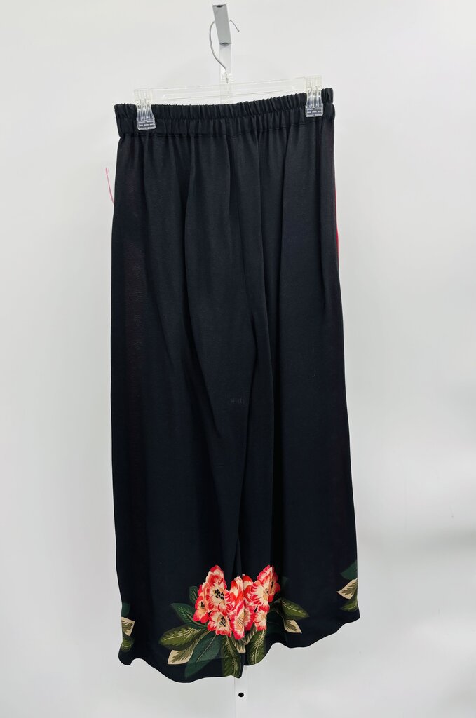 Desigual Pants Wide Leg Black/Red M