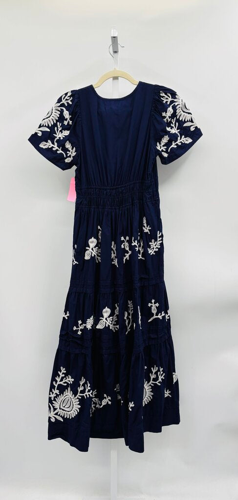 Anthropologie Maxi Dress Navy Blue XSP