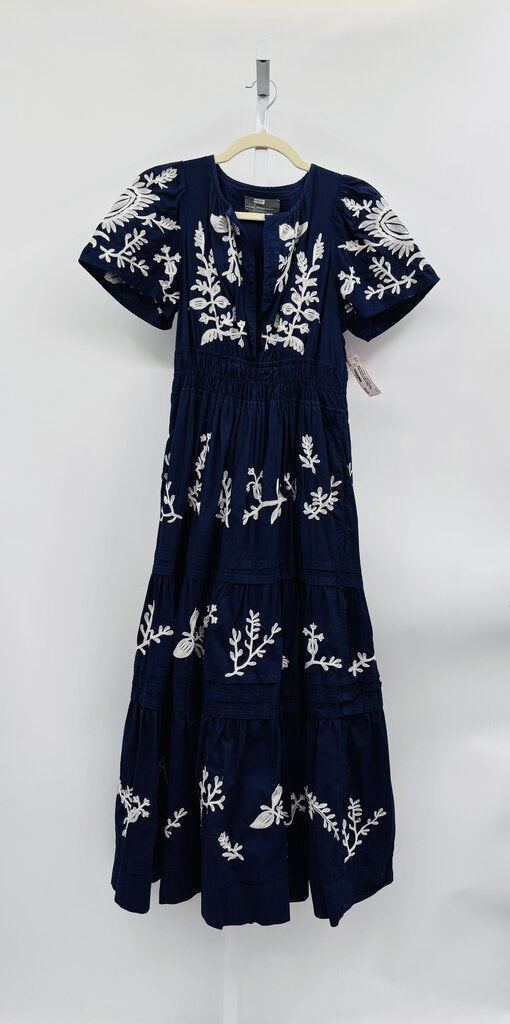 Anthropologie Maxi Dress Navy Blue XSP