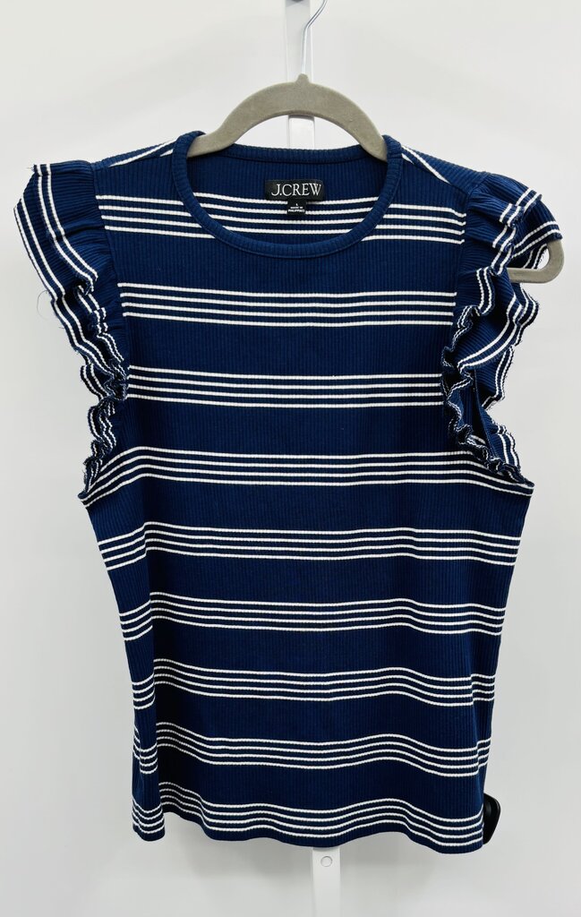 J. Crew Top Blue/White L