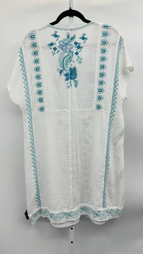 Johnny Was Dress White/Blue L