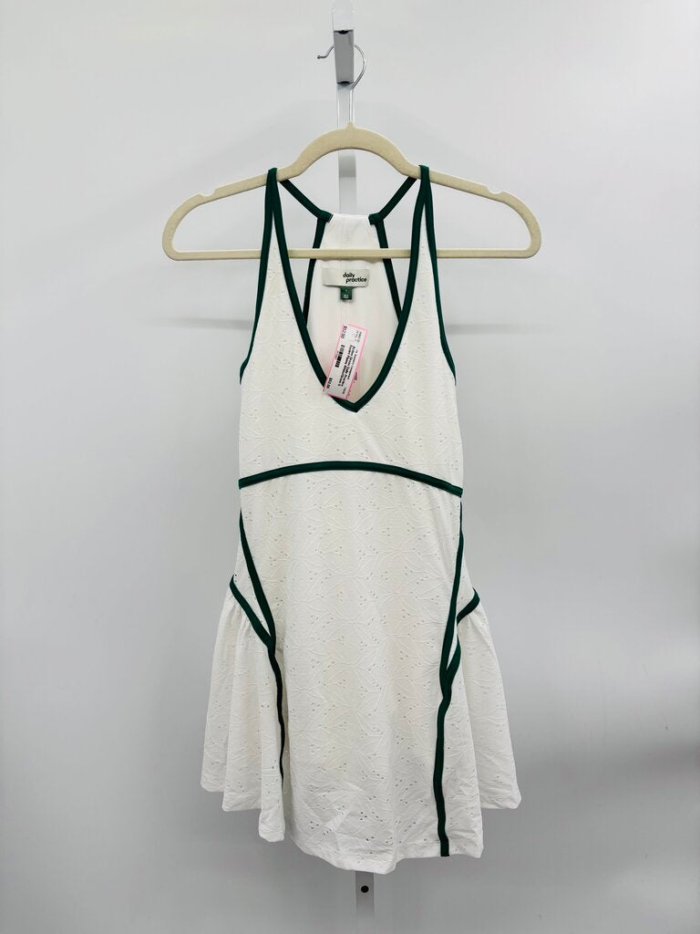 Daily Practice Active Dress White/Green S