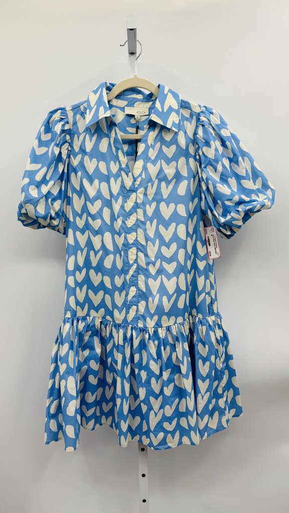 Pinch Dress Blue/White M