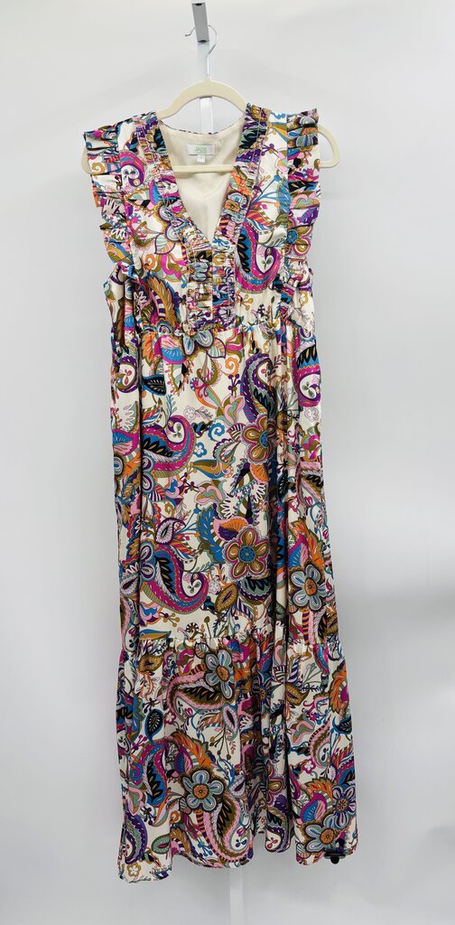 Jade Melody Tam Maxi Dress Cream/Purple L