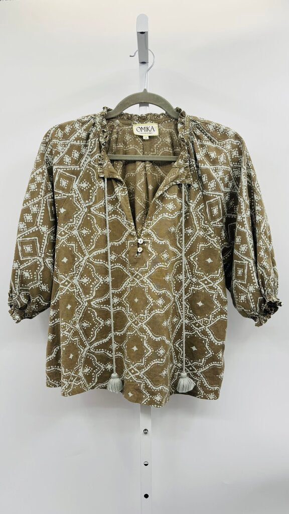 Omika Blouse Green/Blue M