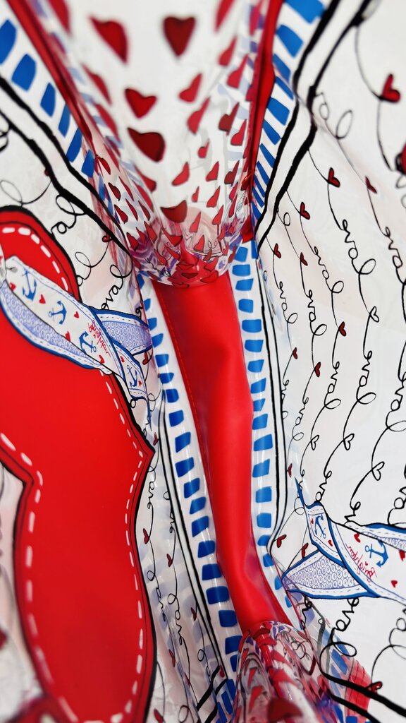 Brighton Tote Red/White