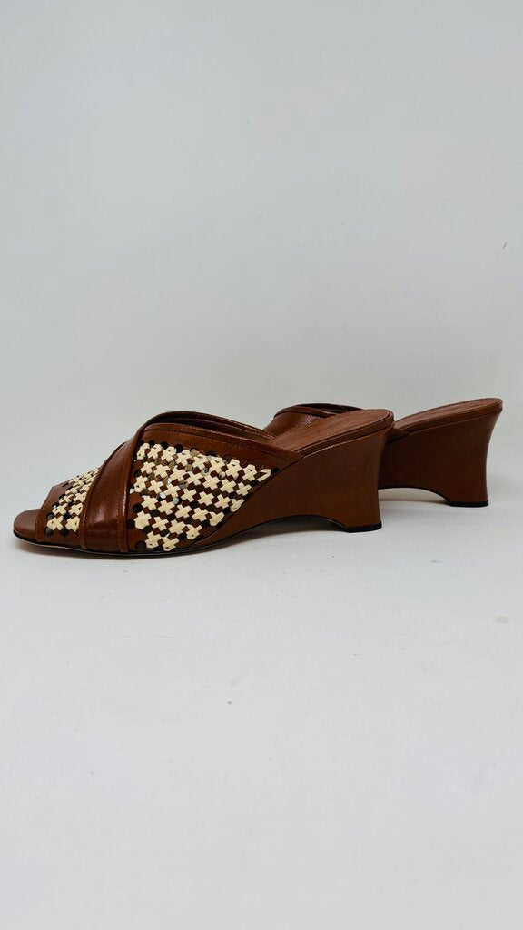Tory Burch Wedge Brown 9.5