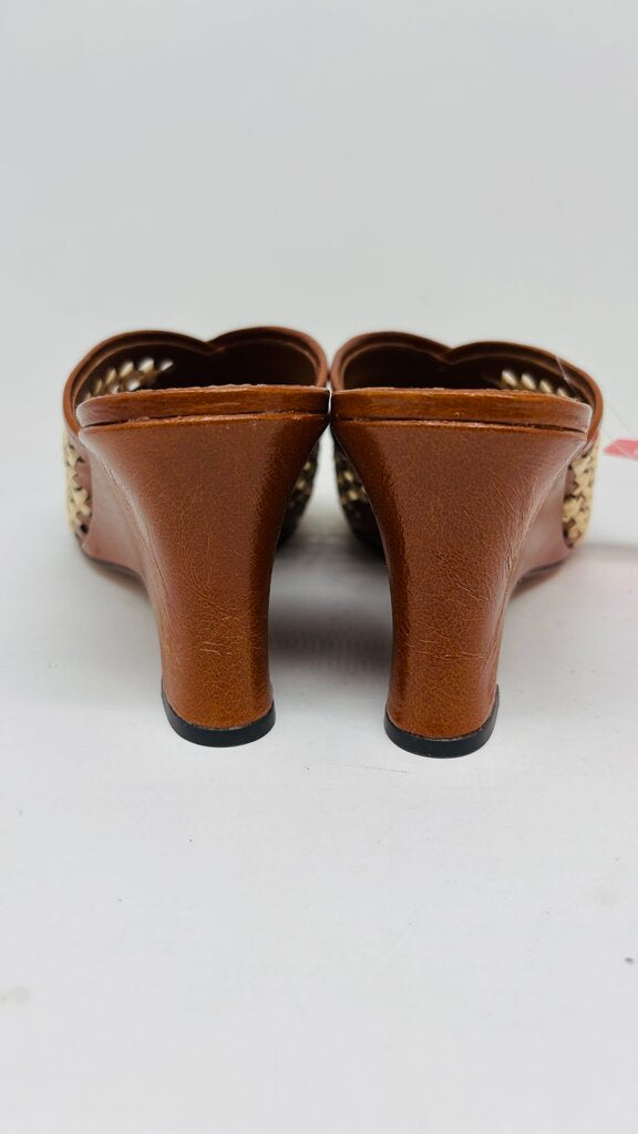 Tory Burch Wedge Brown 9.5