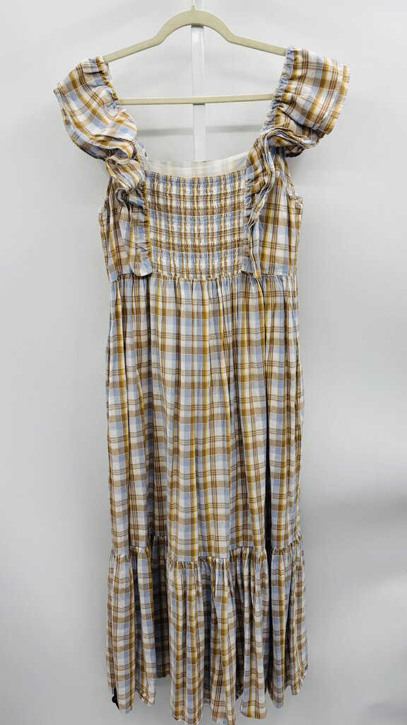 Madewell Maxi Dress Blue/ Brown 8