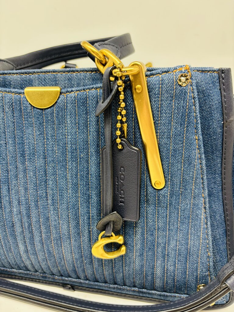 Coach Handbag Blue Denim