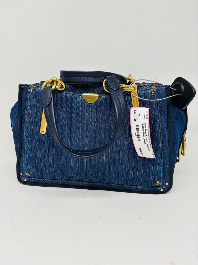 Coach Handbag Blue Denim