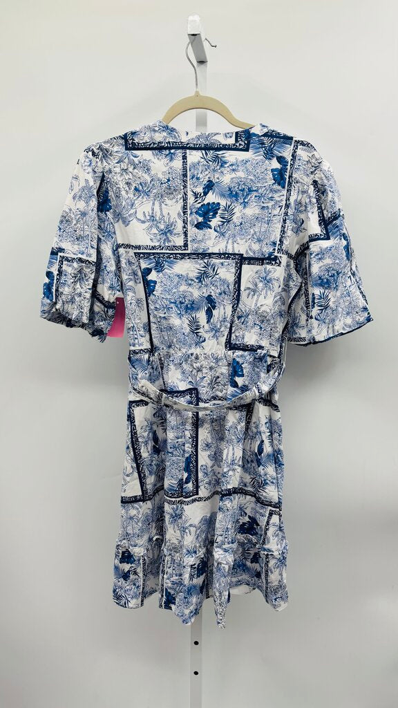 Joie Dress White/Blue 10