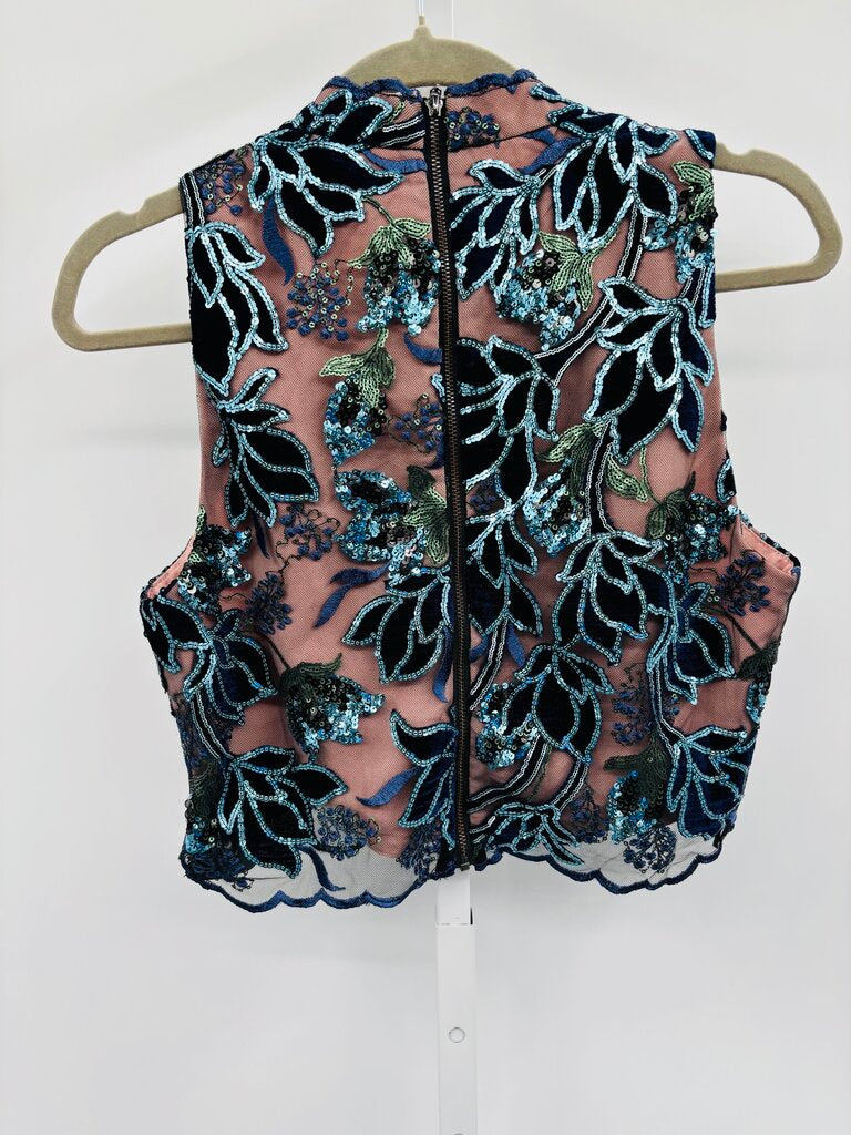 Crop Top Blue/Pink M