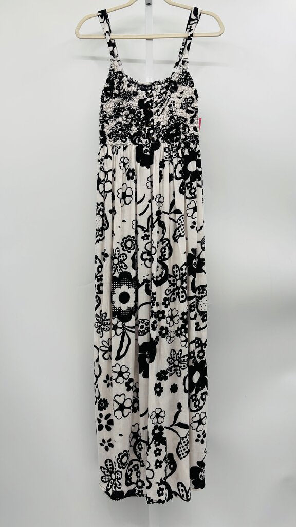 Tribal Maxi Dress Black/White Small