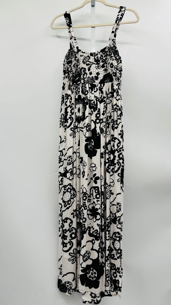 Tribal Maxi Dress Black/White Small