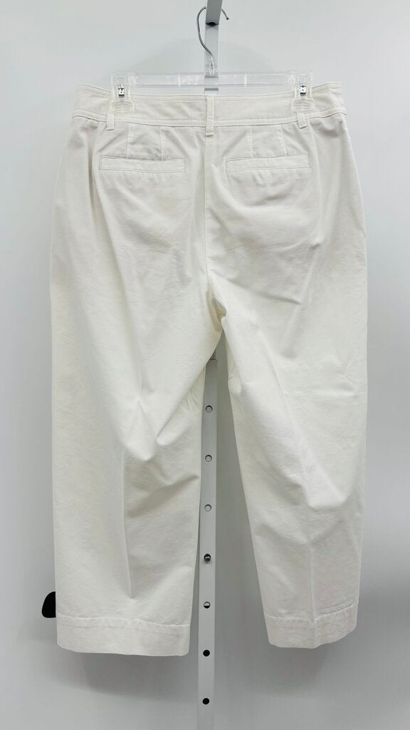 Talbots Cropped Pants White 8