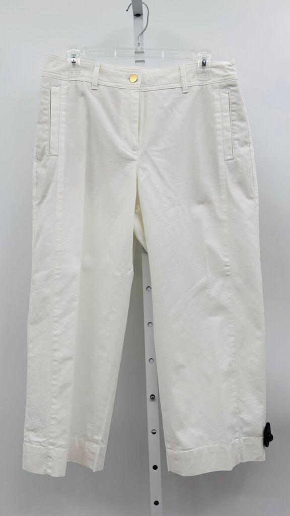 Talbots Cropped Pants White 8