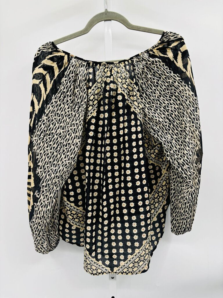 Free People Blouse Black OS