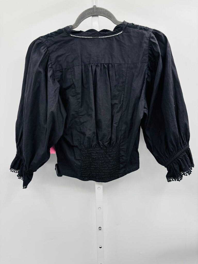 Free People Blouse Black S