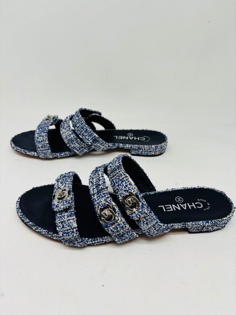 Chanel LUXURY SHOES Blue 10