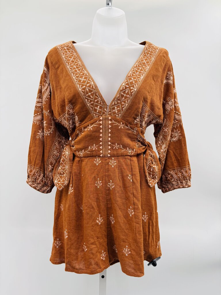 Free People Romper Brown XS