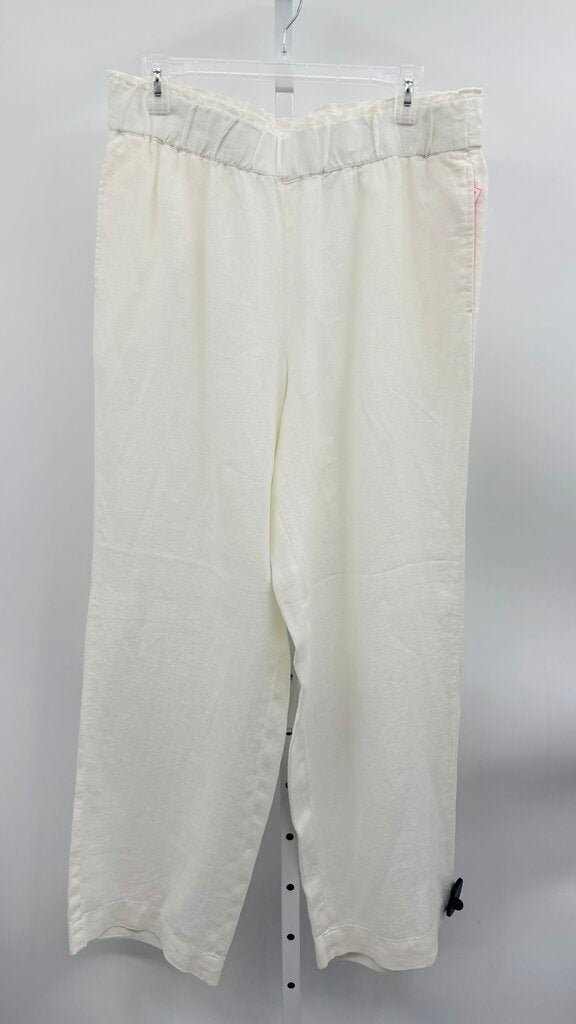 Talbots Pants Wide Leg White L