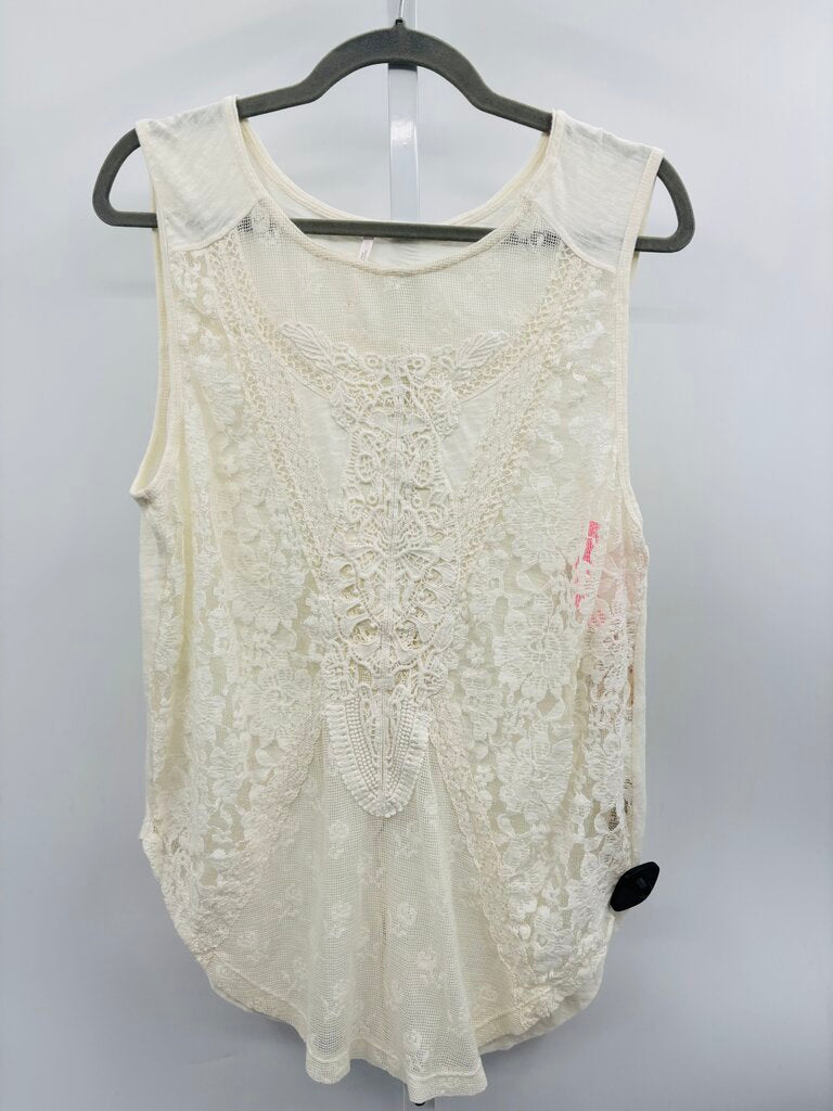Free People Top Beige L