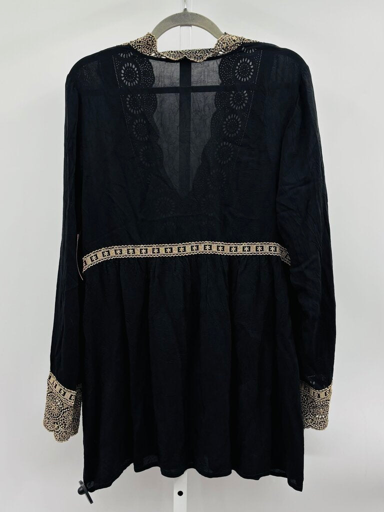 Johnny Was Tunic Black L