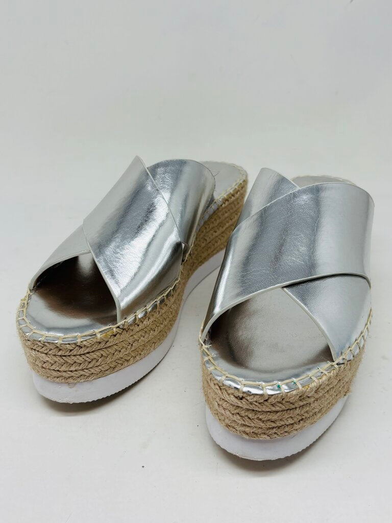 Saks 5th Avenue Wedge Silver 9