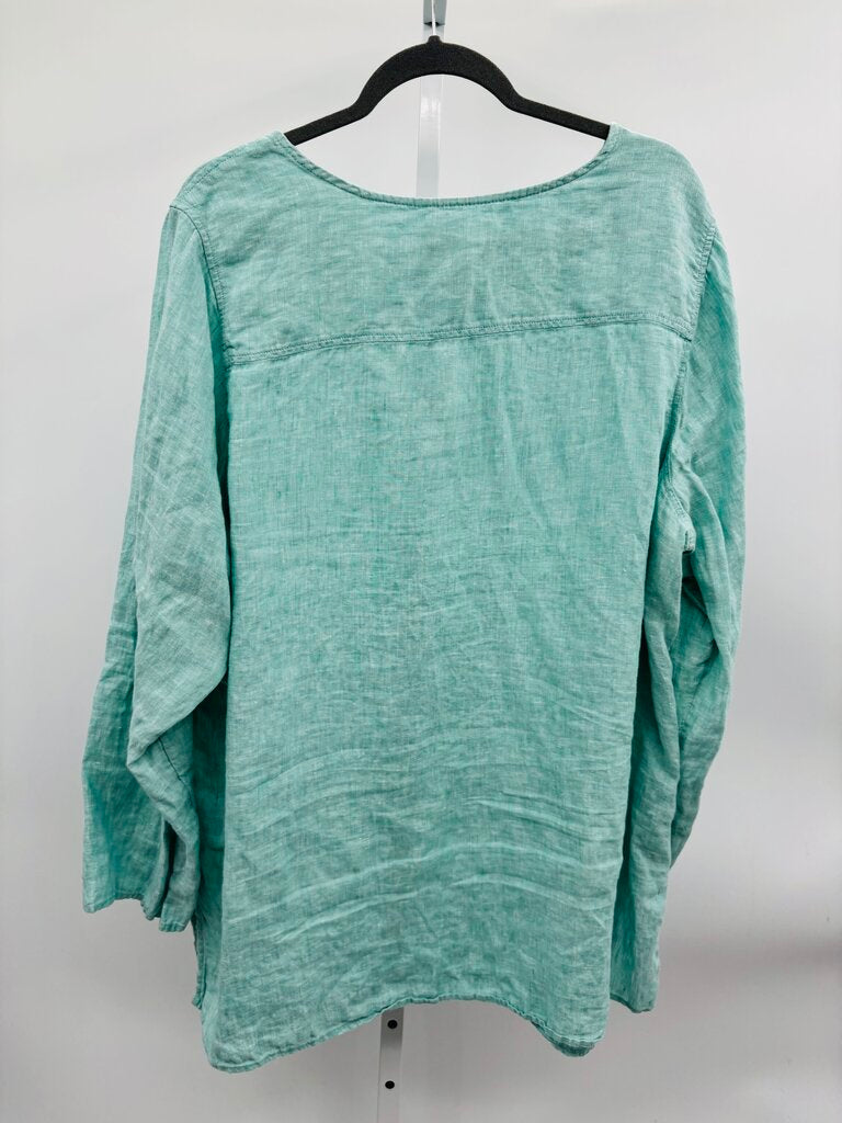 Blouse Plus Blue 2X