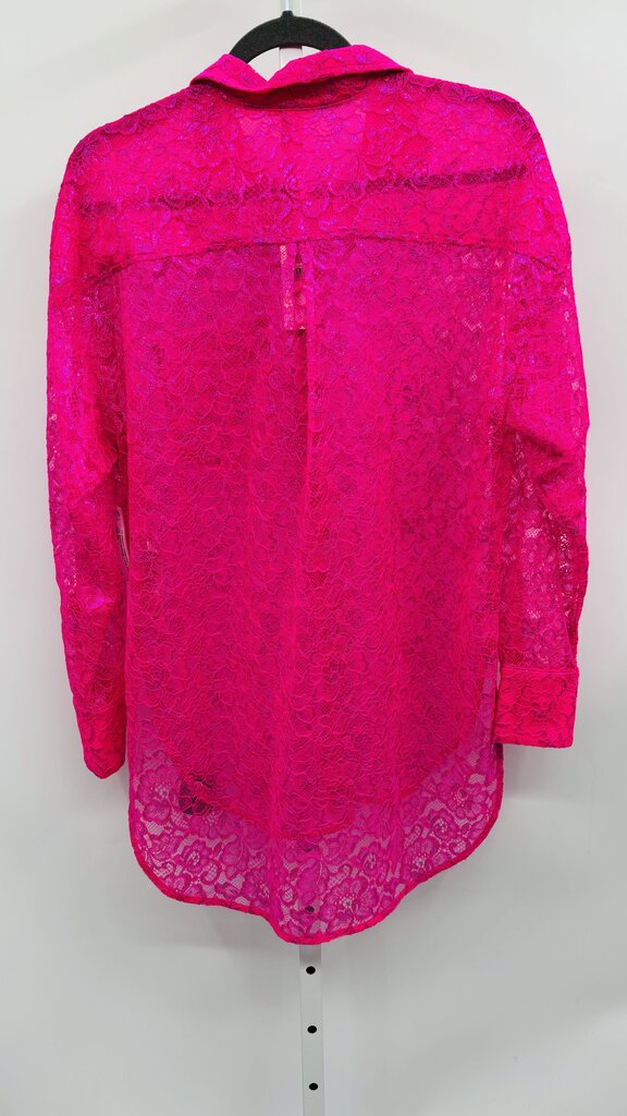 Anthropologie Top Neon Pink XS