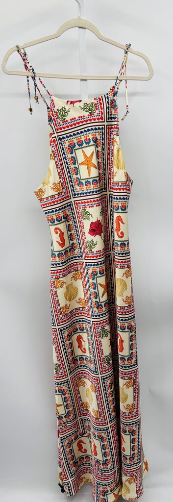 Anthropologie Maxi Dress Cream Multi XL