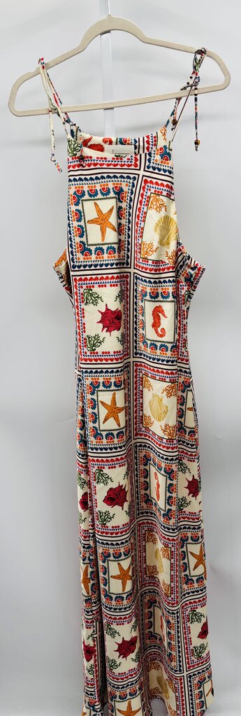Anthropologie Maxi Dress Cream Multi XL
